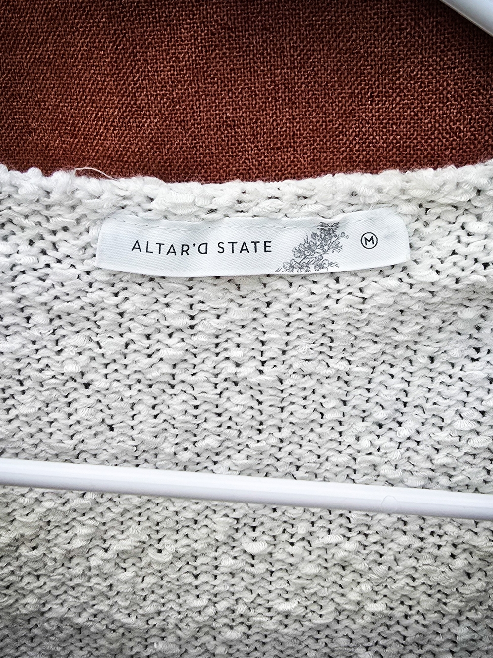 Altar’d State cozy ivory knit open-front sweater vest in size M - Picture 4 of 5